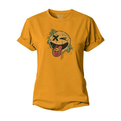 Smiley Stick Out Tongue Women's Cotton T-Shirt