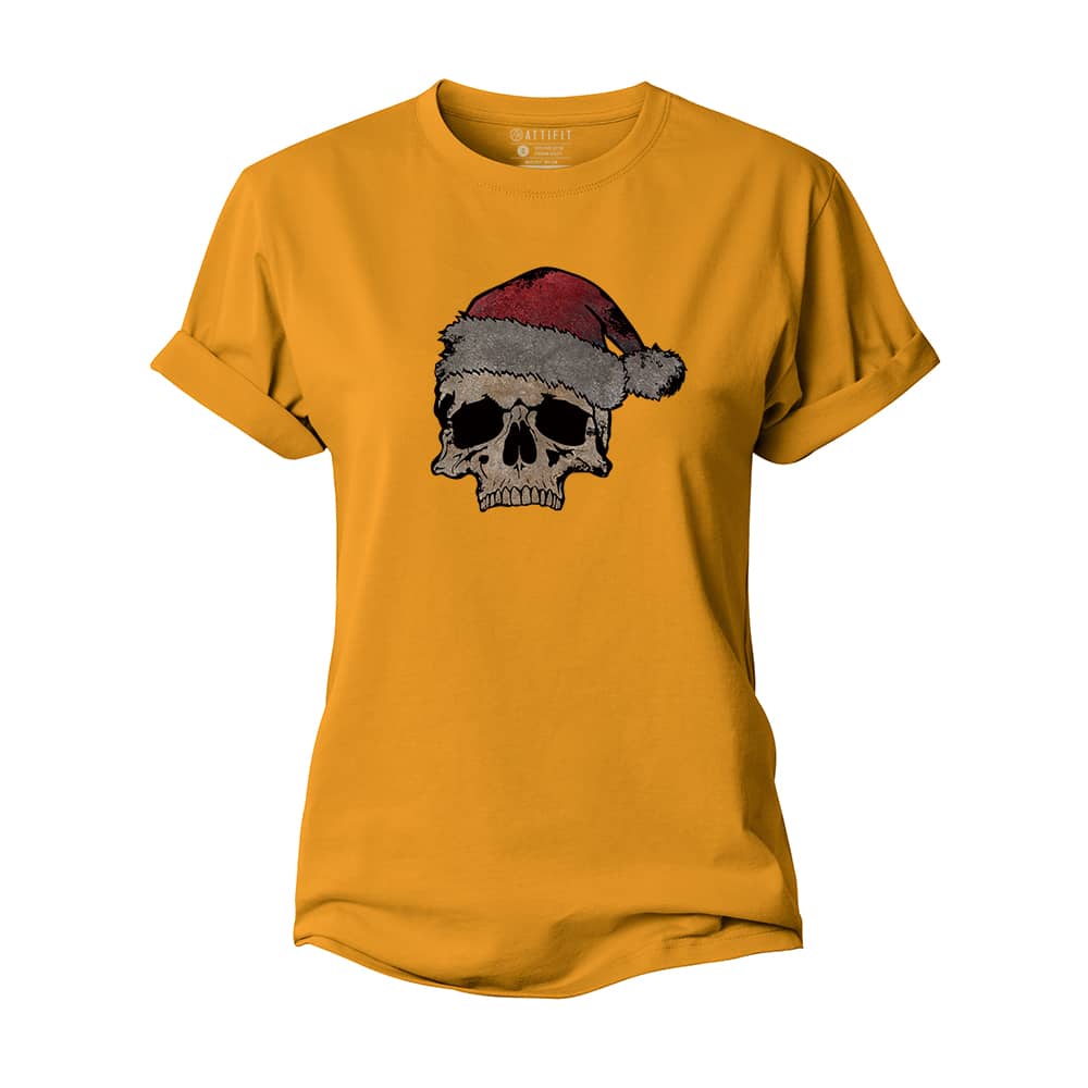 Christmas Skull Women's Cotton T-Shirt