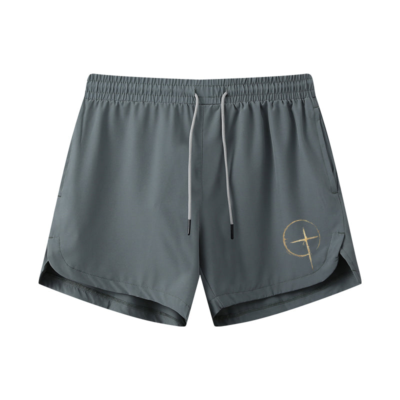 Simple Cross Graphic Shorts