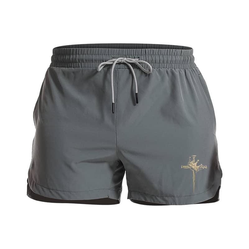 Cross Crown Graphic Shorts