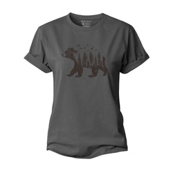 Bear And Forest Women's Cotton T-Shirt