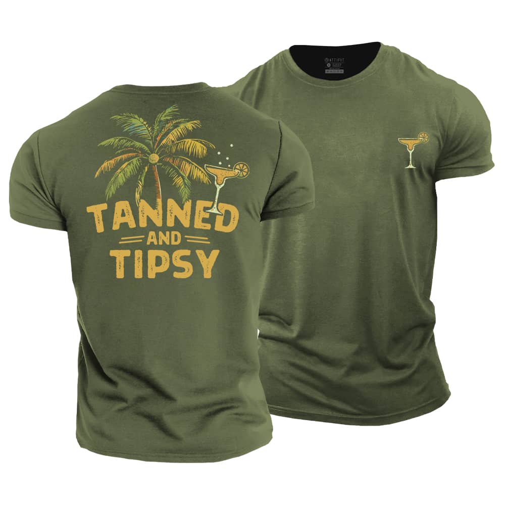 Tanned And Tipsy Cotton T-Shirt