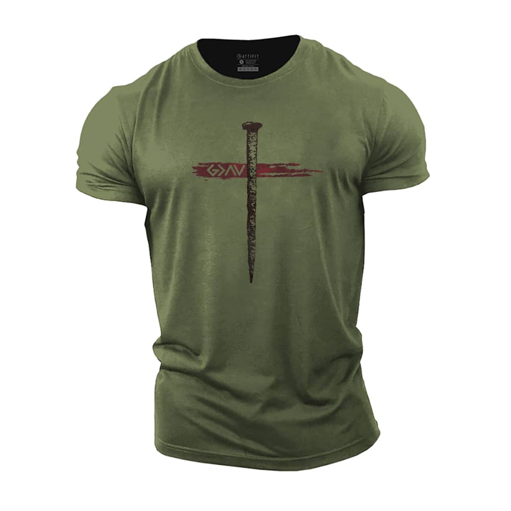 Nail Cross Cotton T-Shirt