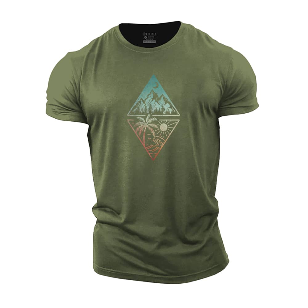 Mountain And Sea Cotton T-Shirt