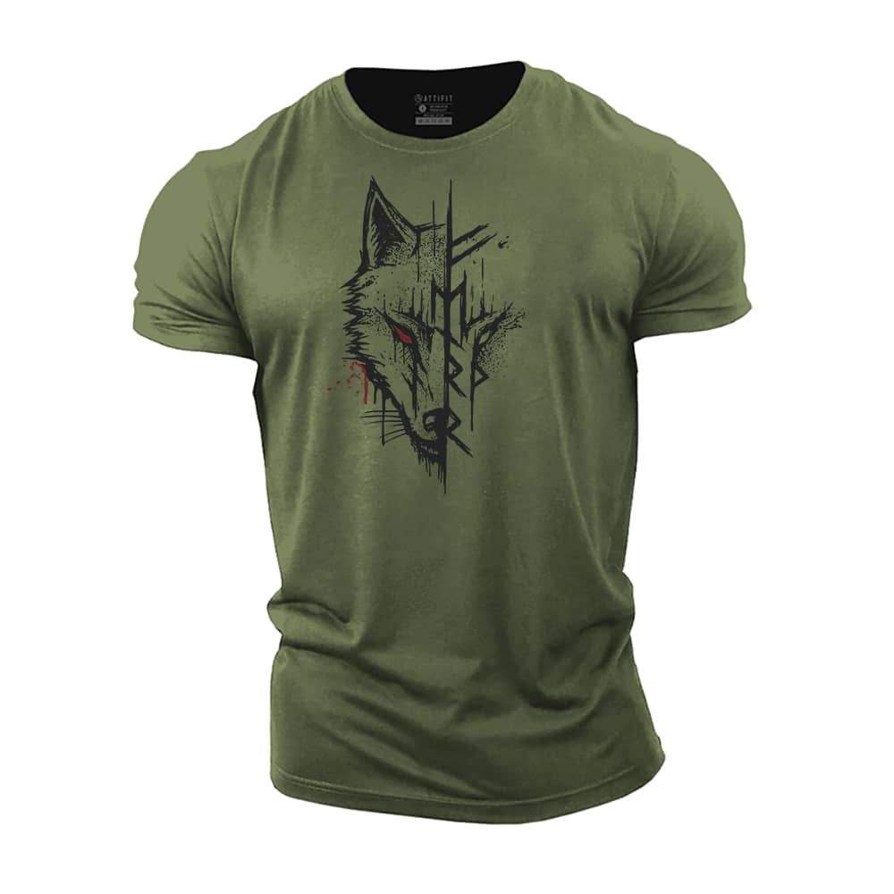 Viking Wolf Cotton T-shirt