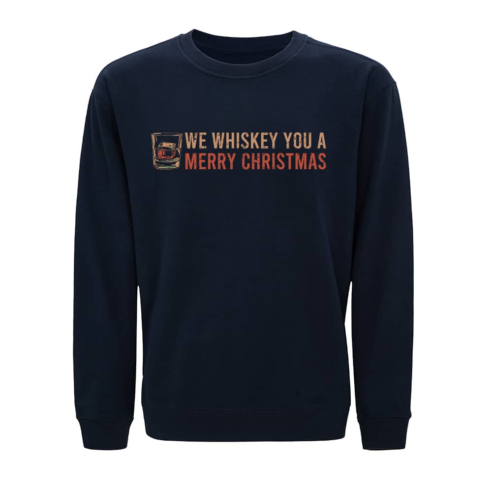 Whiskey Merry Christmas Crewneck Sweatshirt