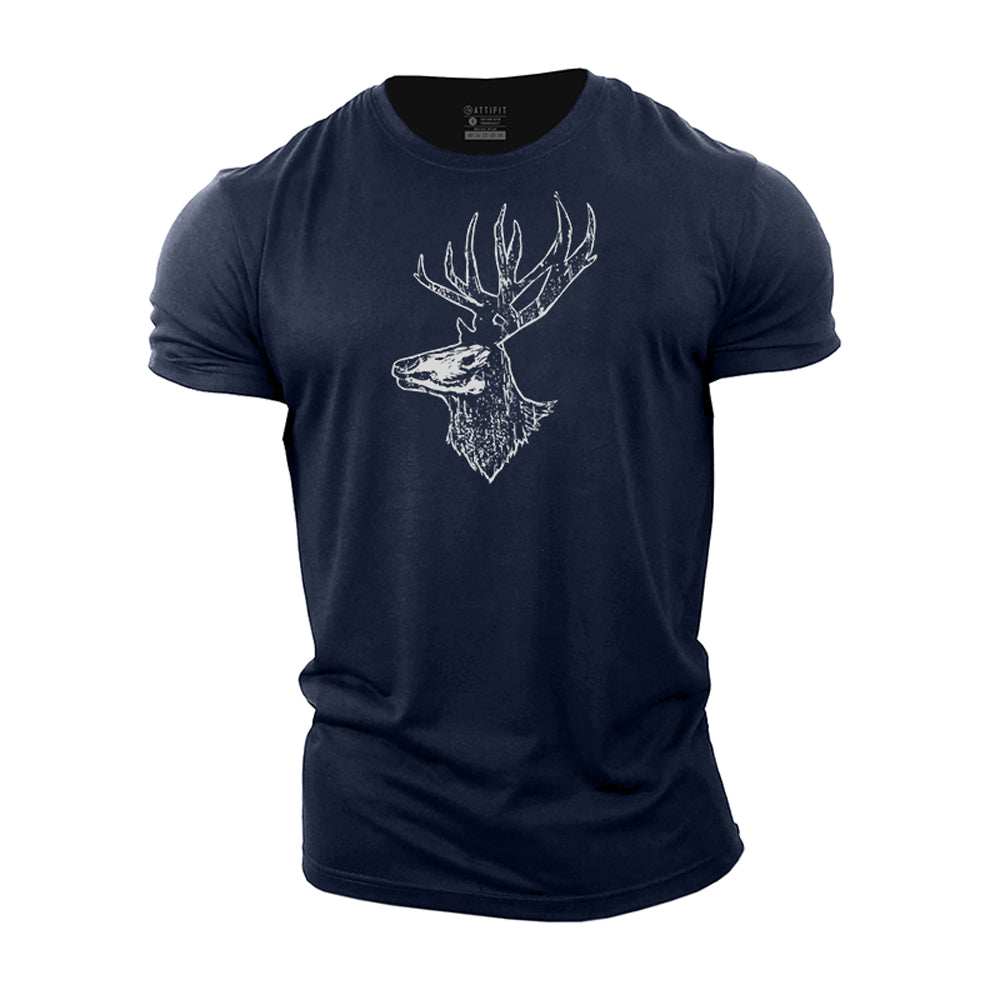 Deer Skull Cotton T-Shirt