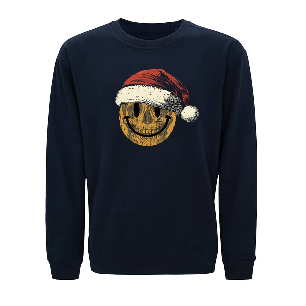 Christmas Smiley Skull Crewneck Sweatshirt