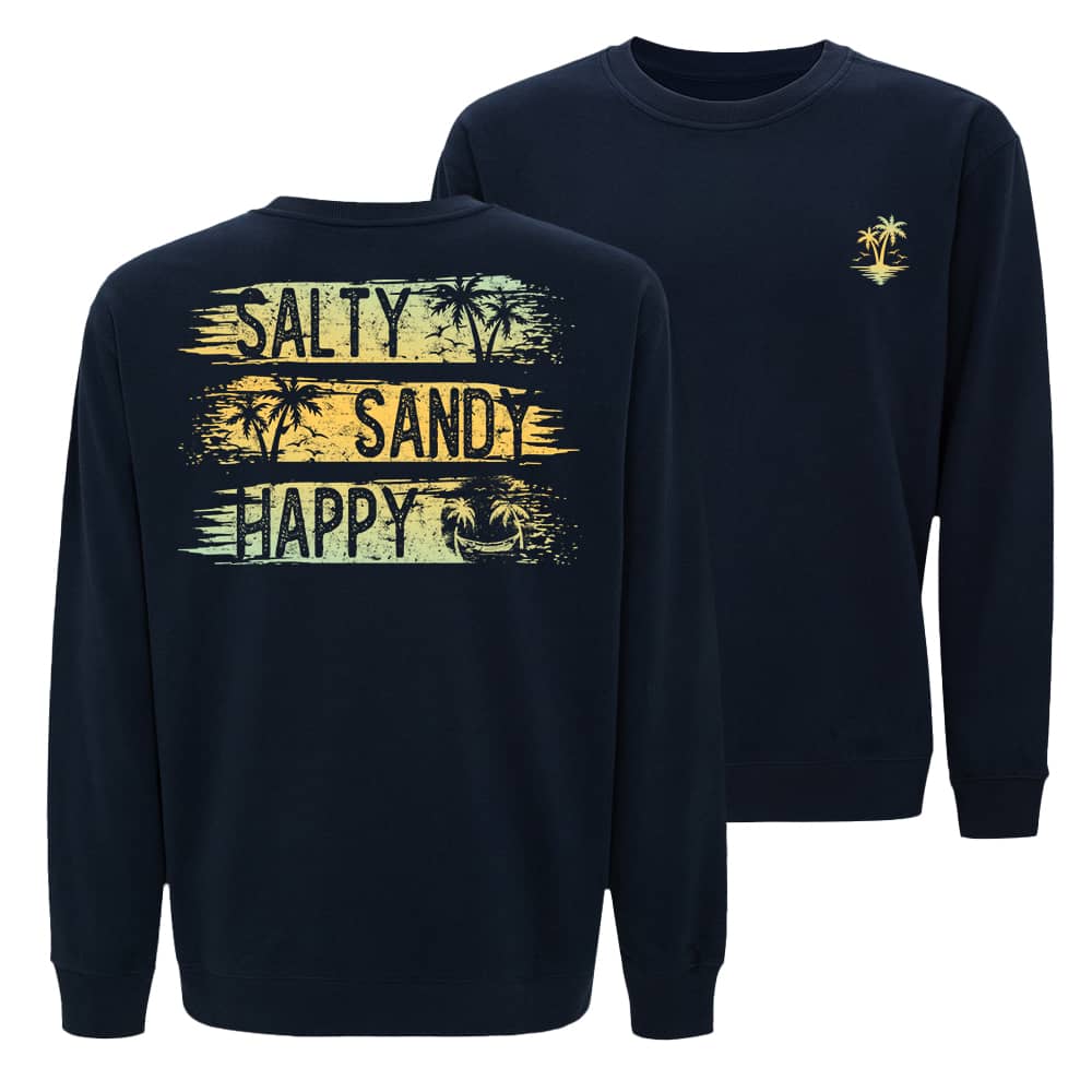 Salty Happy Crewneck Sweatshirt