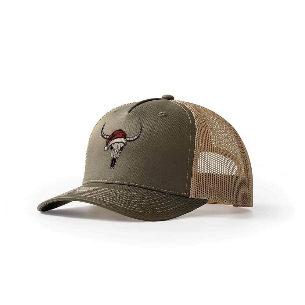 Christmas Bull Skull Trucker Hat