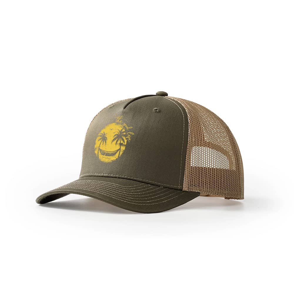 Smiley Palm Tree Trucker Hat