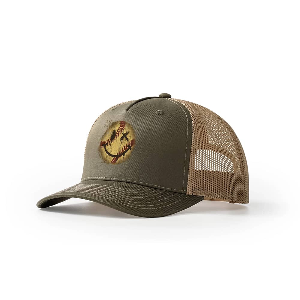 Baseball Smiley Trucker Hat