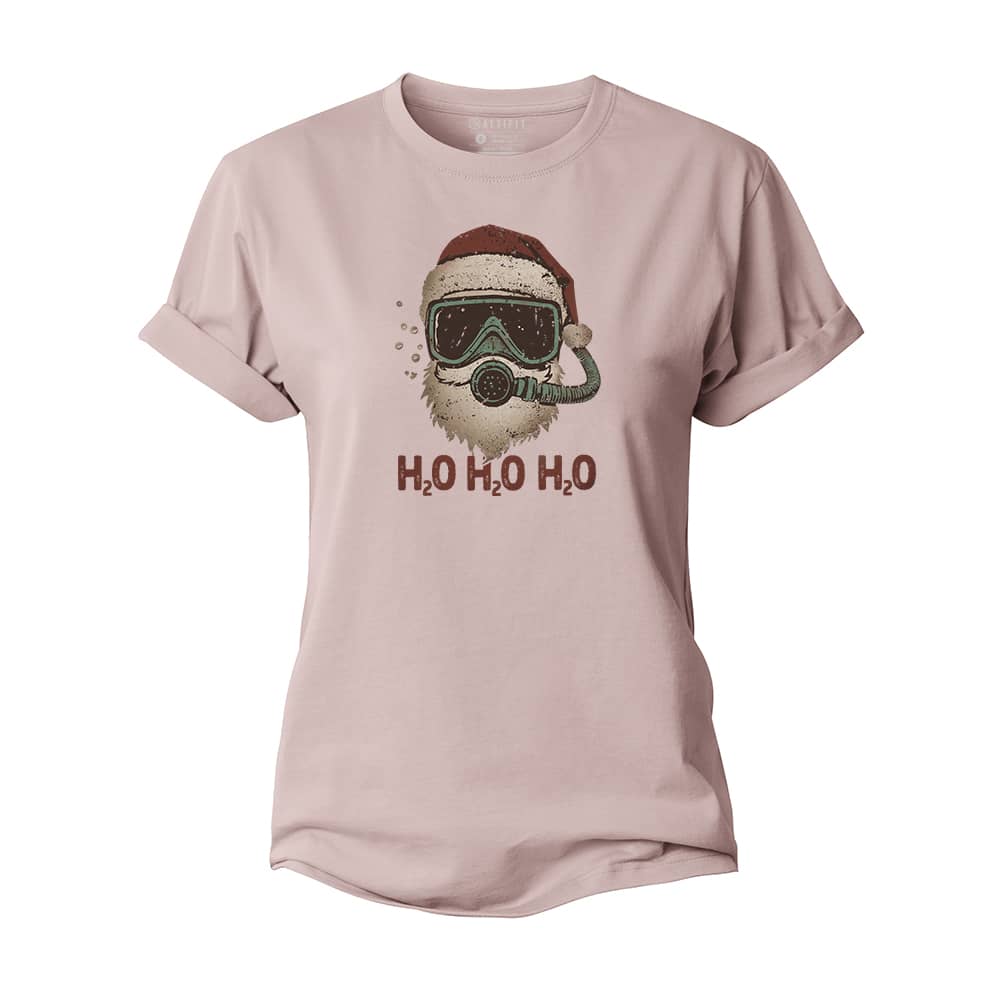 Diving Santa Women's Cotton T-Shirt