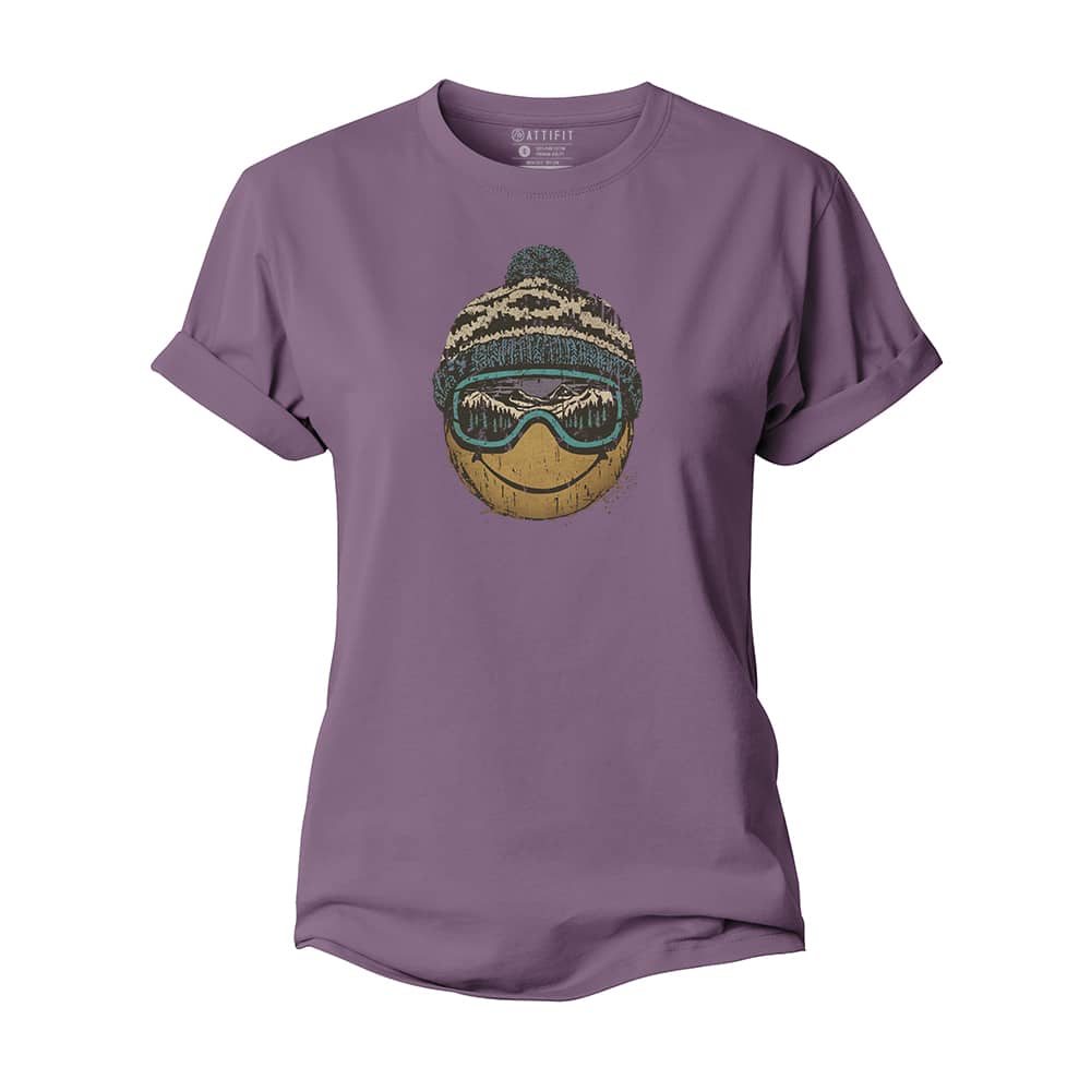 Ski Goggles Smiley Women's Cotton T-Shirt