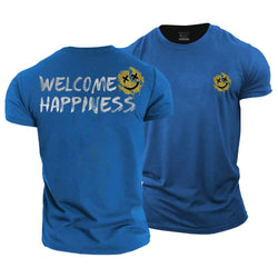 Welcome Happiness Cotton T-Shirt