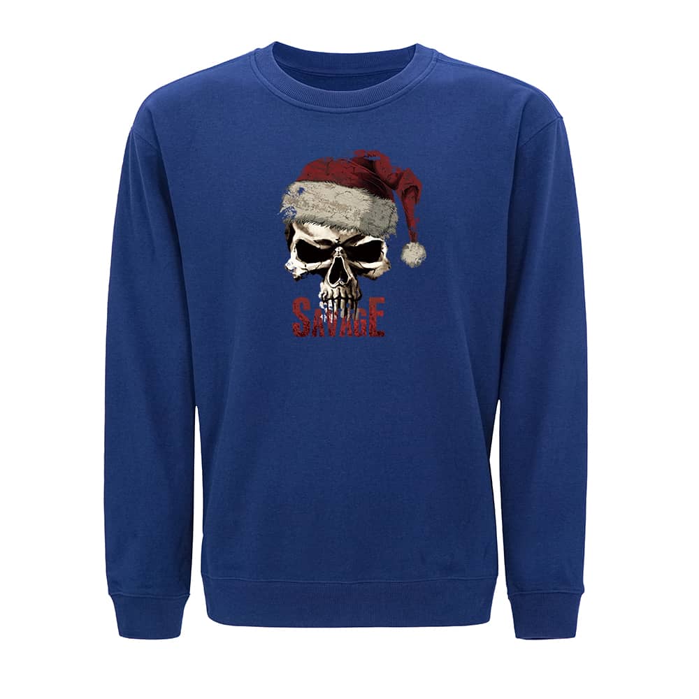 Christmas Savage Skull Crewneck Sweatshirt