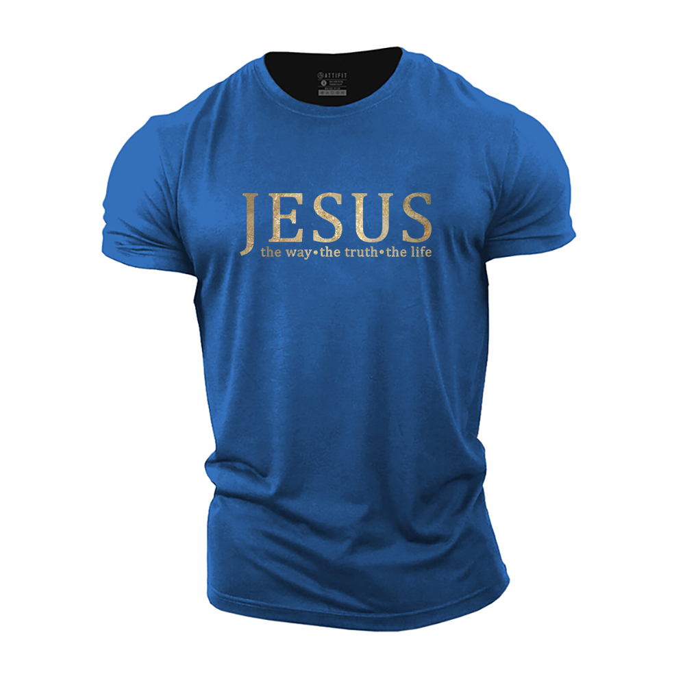 Jesus, The Way The Truth The Life Cotton T-Shirt