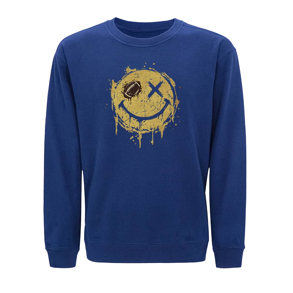 Smiley Football Crewneck Sweatshirt