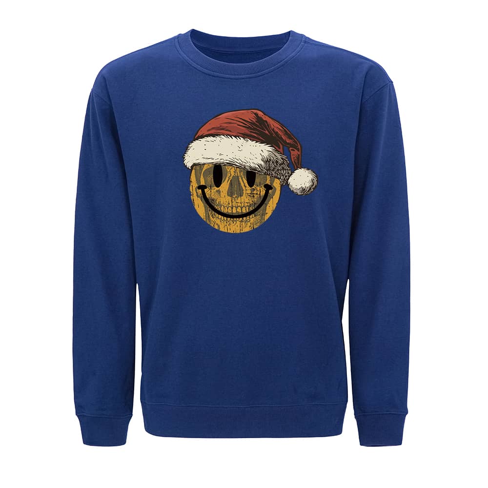 Christmas Smiley Skull Crewneck Sweatshirt