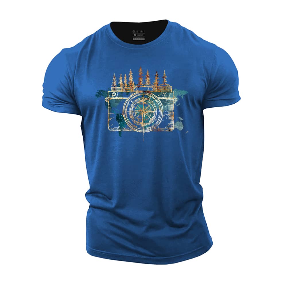 Camera Compass Cotton T-Shirt