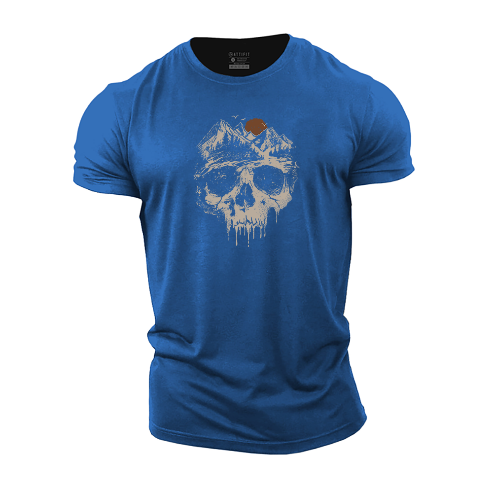 Mountain Skull Cotton T-Shirt