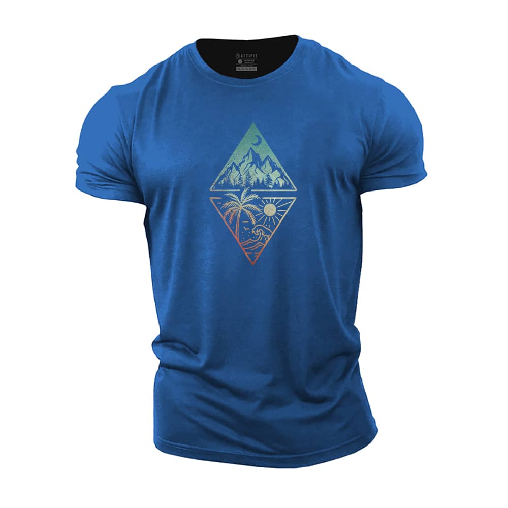 Mountain And Sea Cotton T-Shirt