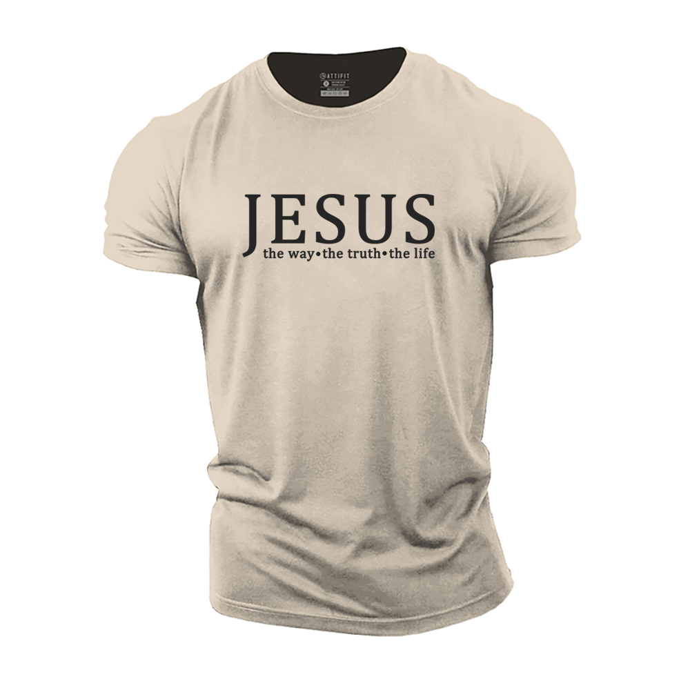 Jesus, The Way The Truth The Life Cotton T-Shirt