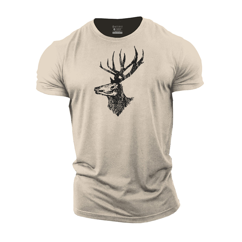 Deer Skull Cotton T-Shirt