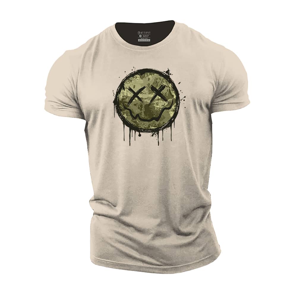 Camouflage Smiley Cotton T-Shirt