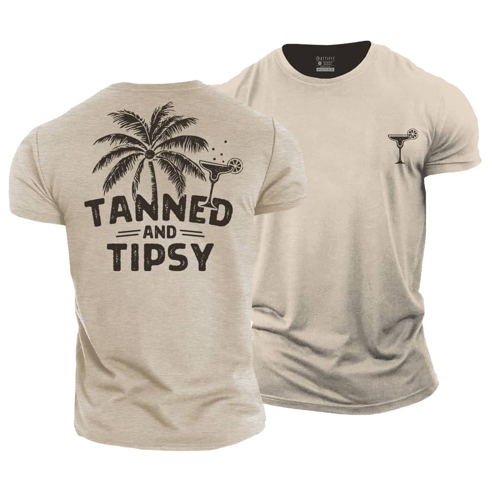 Tanned And Tipsy Cotton T-Shirt