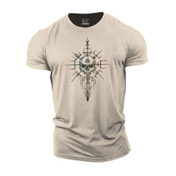 Viking Skull Cotton T-Shirt