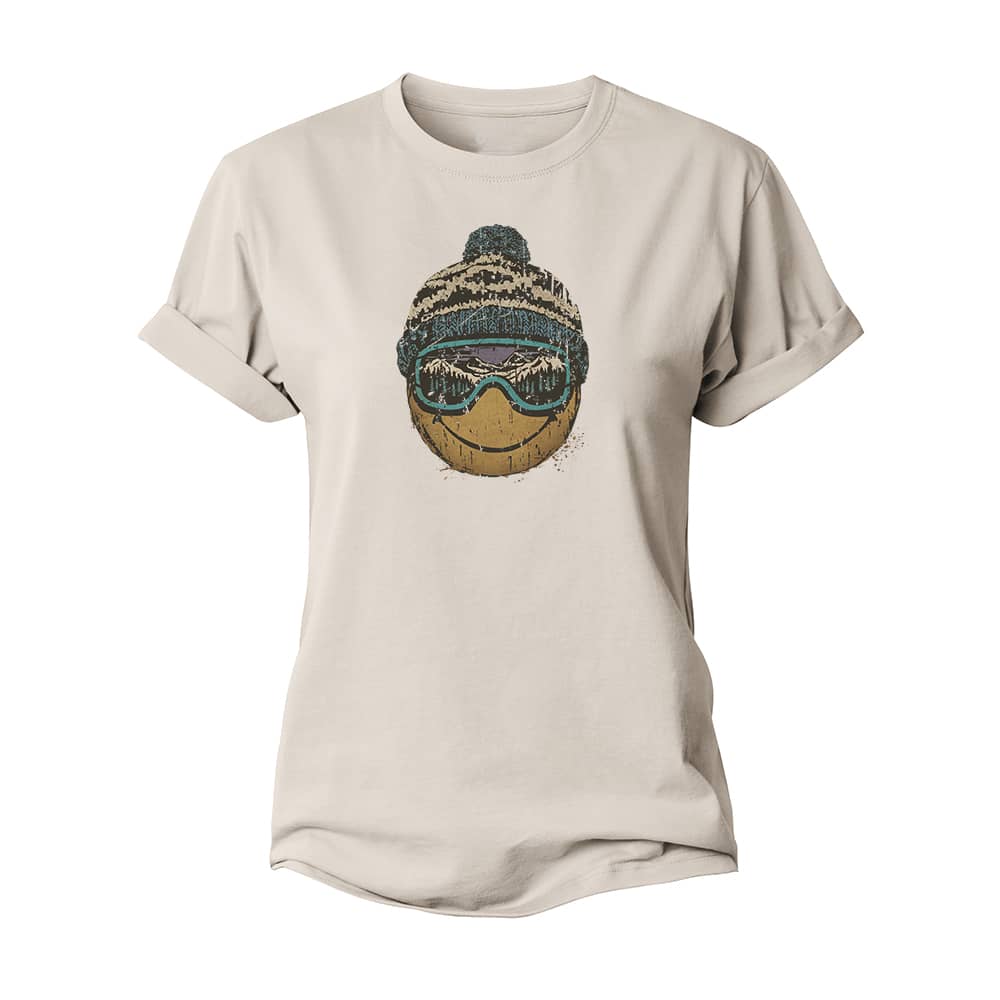 Ski Goggles Smiley Women's Cotton T-Shirt