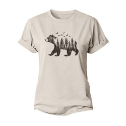 Bear And Forest Women's Cotton T-Shirt