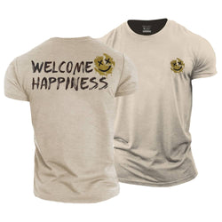 Welcome Happiness Cotton T-Shirt