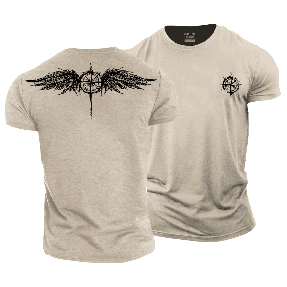 Compass Wings Cotton T-Shirt