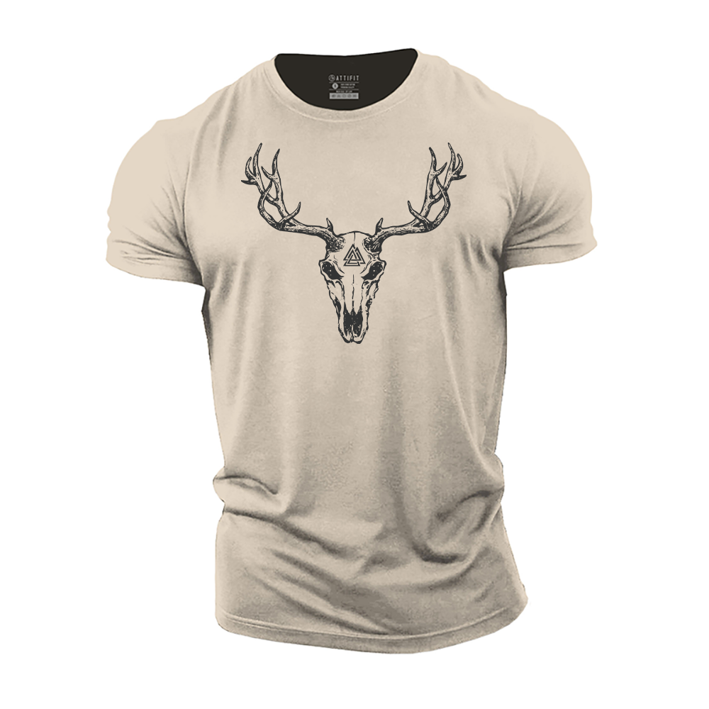 Viking Deer Cotton T-Shirt