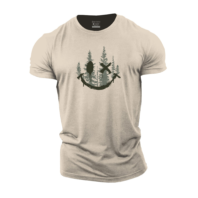 Smiley Forest Cotton T-Shirt