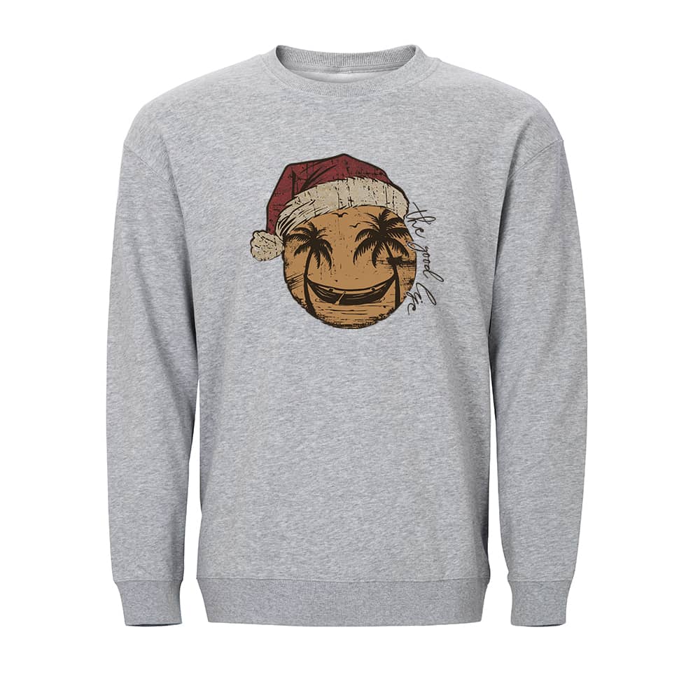 Christmas Smiley Tree Crewneck Sweatshirt