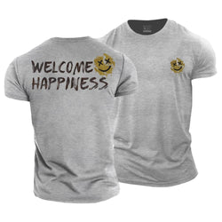 Welcome Happiness Cotton T-Shirt