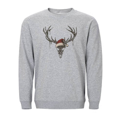 Christmas Elk Skull Crewneck Sweatshirt