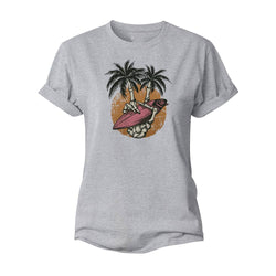 Palm Tree Skull Hand Women's Cotton T-Shirt