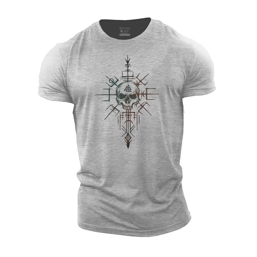 Viking Skull Cotton T-Shirt