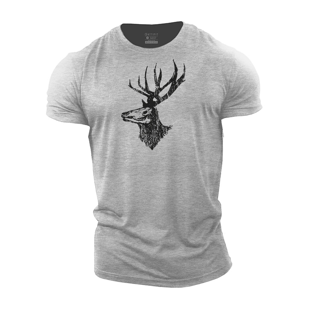 Deer Skull Cotton T-Shirt