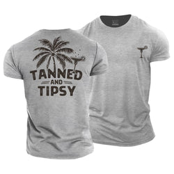 Tanned And Tipsy Cotton T-Shirt