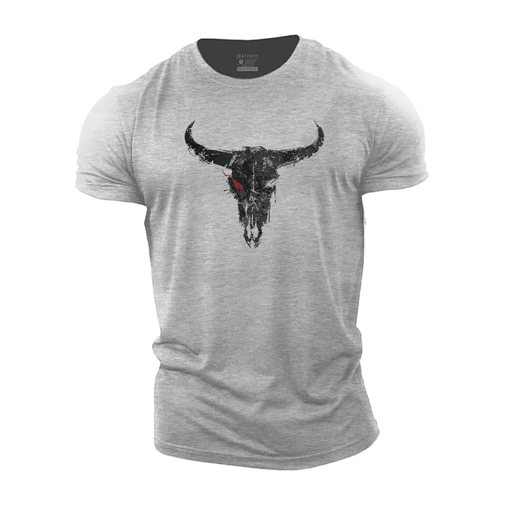 Ink-textured Bull Cotton T-Shirt