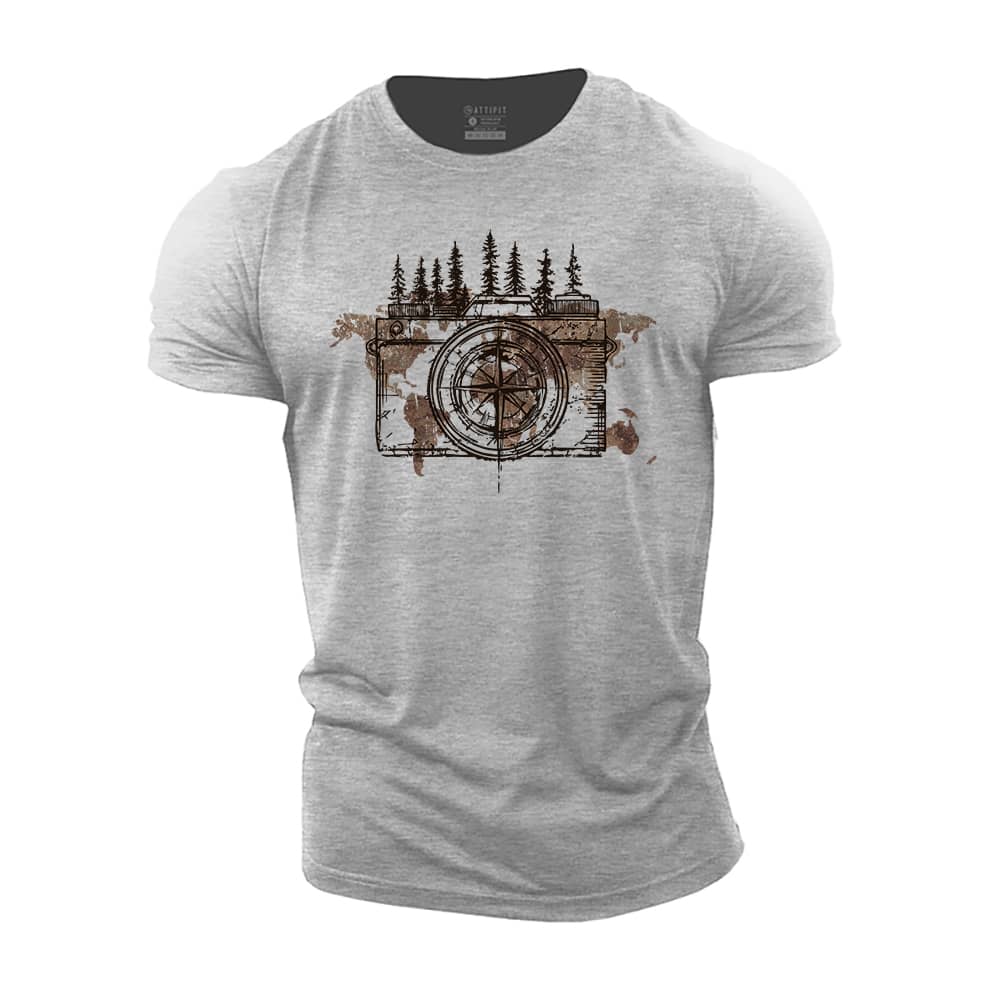 Camera Compass Cotton T-Shirt