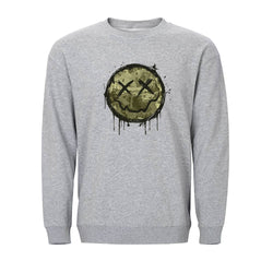 Camouflage Smiley Crewneck Sweatshirt