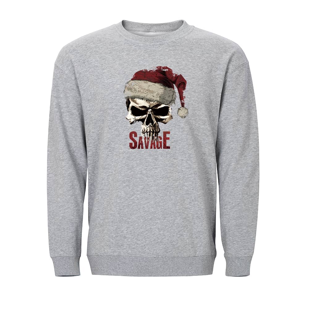 Christmas Savage Skull Crewneck Sweatshirt