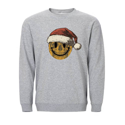 Christmas Smiley Skull Crewneck Sweatshirt