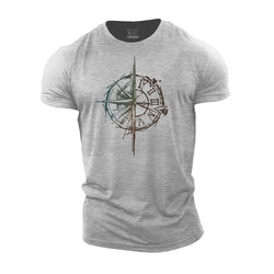 Compass Clock Cotton T-Shirt